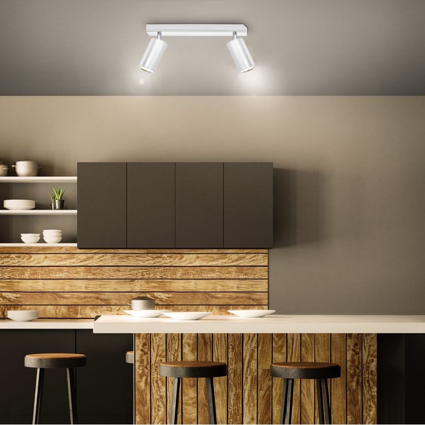 Brilagi - Foco para casa de banho SELE 2xGU10/30W/230V IP44 cromado brilhante