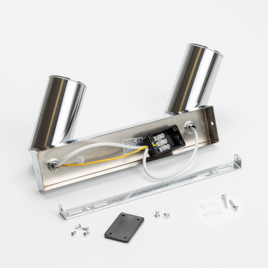 Brilagi - Foco para casa de banho SELE 2xGU10/30W/230V IP44 cromado brilhante