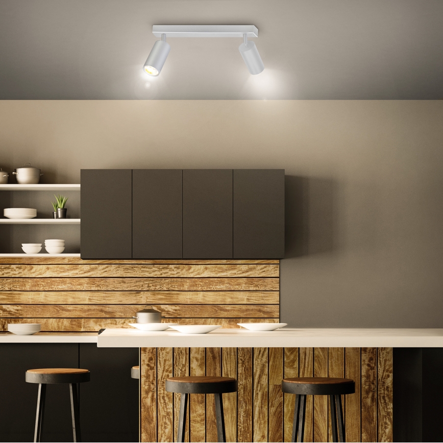 Brilagi - Foco para casa de banho SELE 2xGU10/30W/230V IP44 prateado