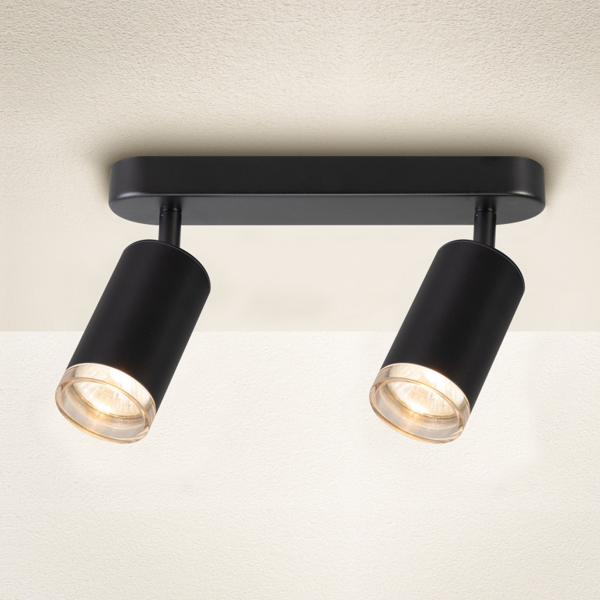 Brilagi - Foco para casa de banho SELE 2xGU10/30W/230V IP44 preto