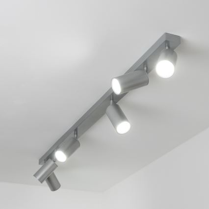 Brilagi - Foco para casa de banho SELE 6xGU10/30W/230V IP44 prateado