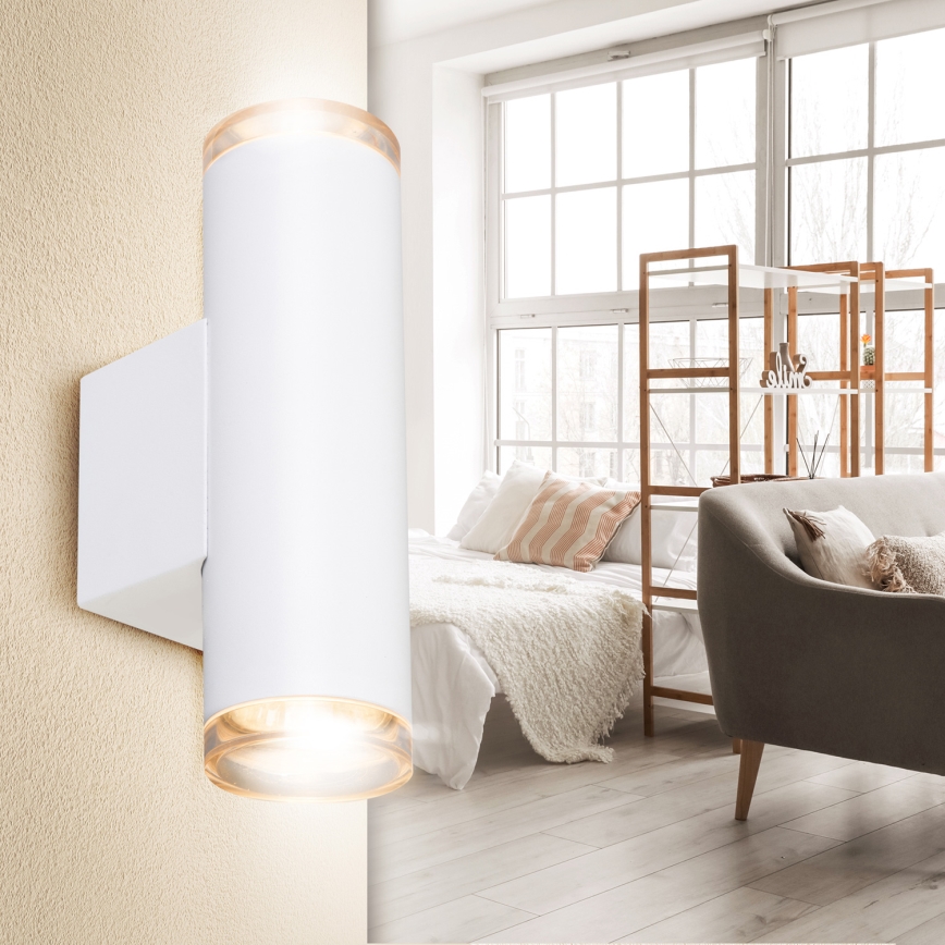 Brilagi - Foco de parede para casa de banho SELE AQUA 4xGU10/30W/230V IP44 branco