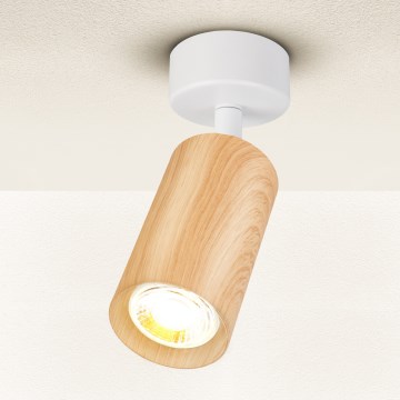 Brilagi - Foco SELE 1xGU10/30W/230V branco/decoração em carvalho