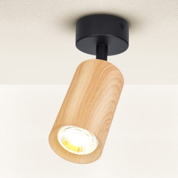 Brilagi - Foco SELE 1xGU10/30W/230V preto/decoração em carvalho