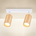 Brilagi - Foco SELE 2xGU10/30W/230V branco/decoração em carvalho