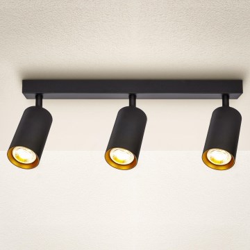 Brilagi - Foco SELE 3xGU10/30W/230V preto/dourada