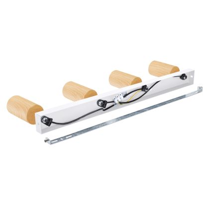 Brilagi - Foco SELE 4xGU10/30W/230V branco/decoração em carvalho