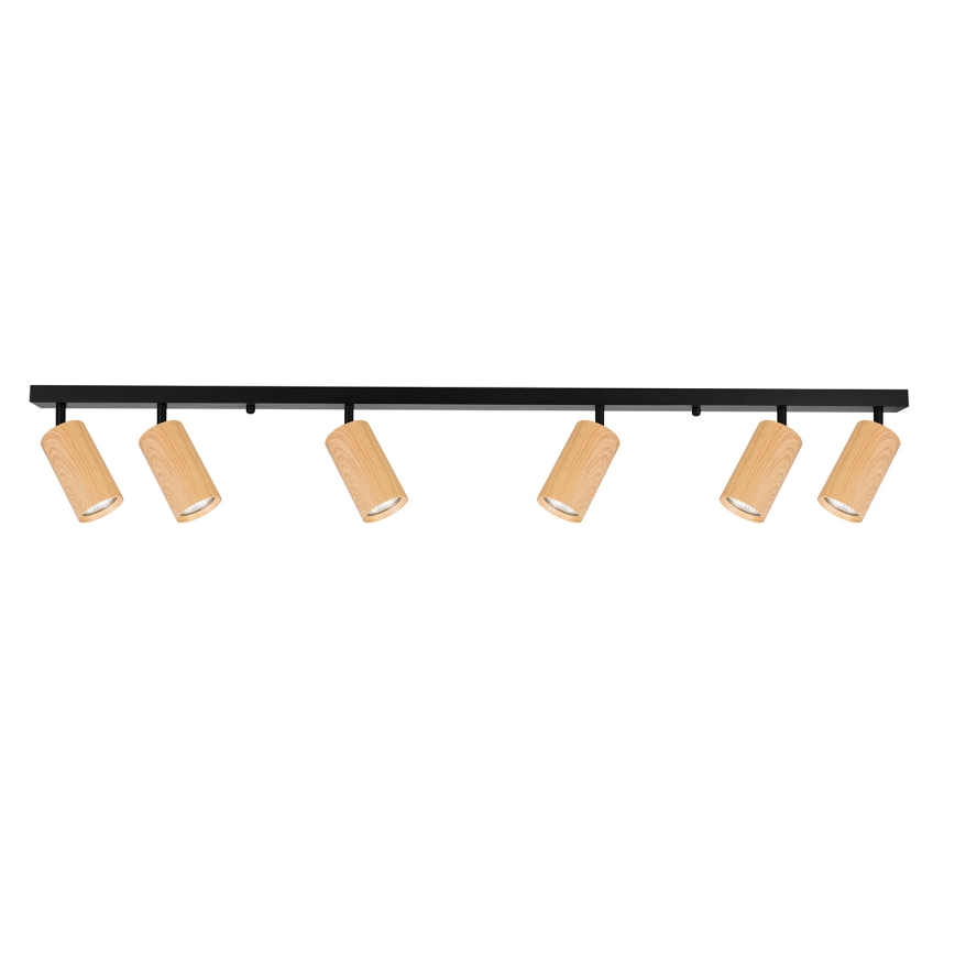 Brilagi - Foco SELE 6xGU10/30W/230V preto/decoração em carvalho