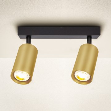 Brilagi - Foco SELE GOLDEN 2xGU10/30W/230V preto/dourado