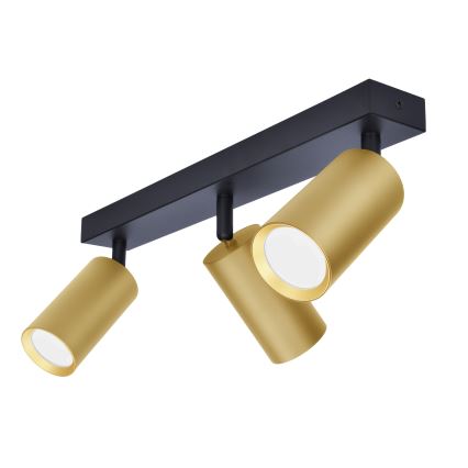 Brilagi - Foco SELE GOLDEN 3xGU10/30W/230V preto/dourado