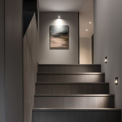 Brilagi - LED Iluminação de escada com um sensor de movimento JACK LED/1,5W/230V 3000K/4000K/6500K preto