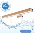 Brilagi - Iluminação de espelho para casa de banho LED WOODY MIRROR LED/12W/230V 60 cm IP44 carvalho/cromado brilhante