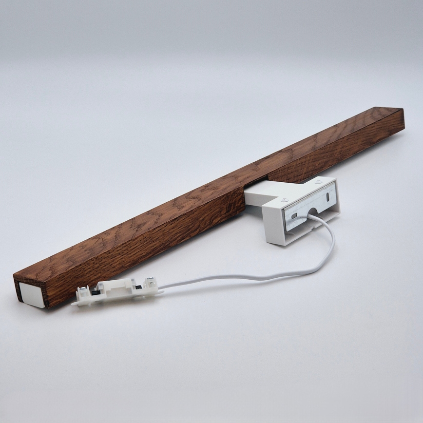 Brilagi - Iluminação de espelho para casa de banho LED WOODY MIRROR LED/12W/230V 60 cm IP44 carvalho cereja/branco