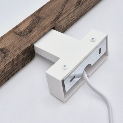 Brilagi - Iluminação de espelho para casa de banho LED WOODY MIRROR LED/12W/230V 60 cm IP44 carvalho nogueira/branco