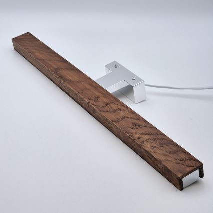 Brilagi - Iluminação de espelho para casa de banho LED WOODY MIRROR LED/12W/230V 60 cm IP44 carvalho cereja/cromado brilhante