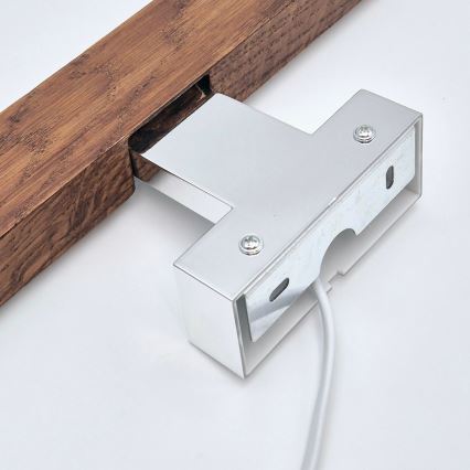 Brilagi - Iluminação de espelho para casa de banho LED WOODY MIRROR LED/12W/230V 60 cm IP44 carvalho cereja/cromado brilhante