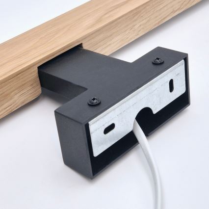 Brilagi - Iluminação de espelho para casa de banho LED WOODY MIRROR LED/12W/230V 60 cm IP44 carvalho/preto