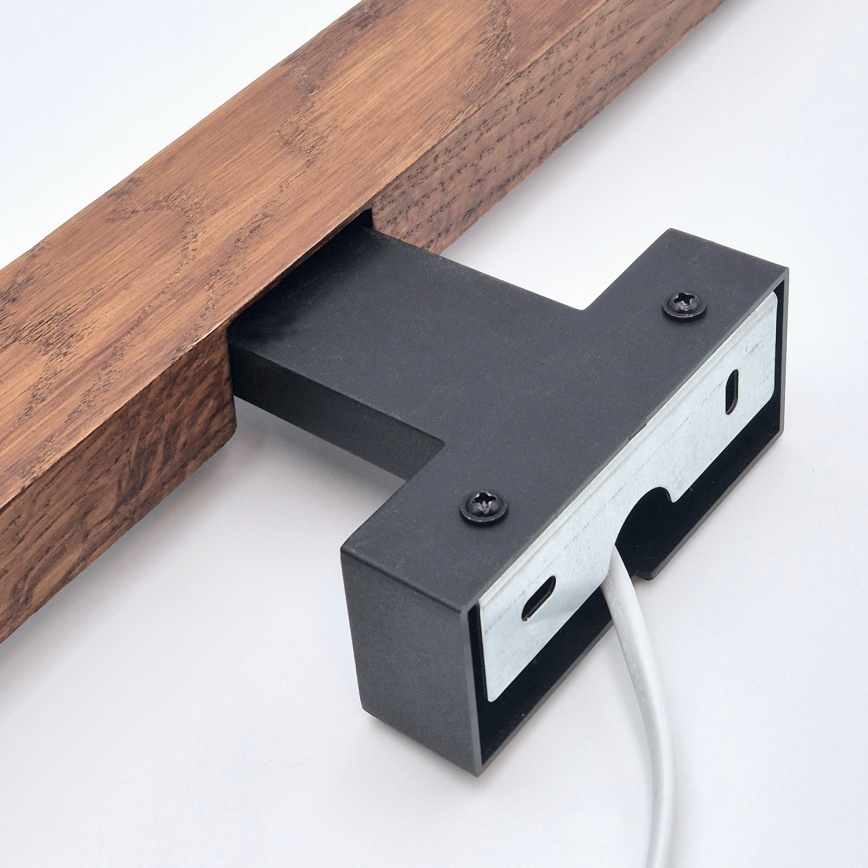 Brilagi - Iluminação de espelho para casa de banho LED WOODY MIRROR LED/12W/230V 60 cm IP44 carvalho cereja/preto
