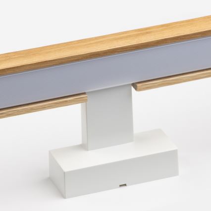 Brilagi - Iluminação de espelho para casa de banho LED WOODY MIRROR LED/15W/230V 90 cm IP44 carvalho/branco