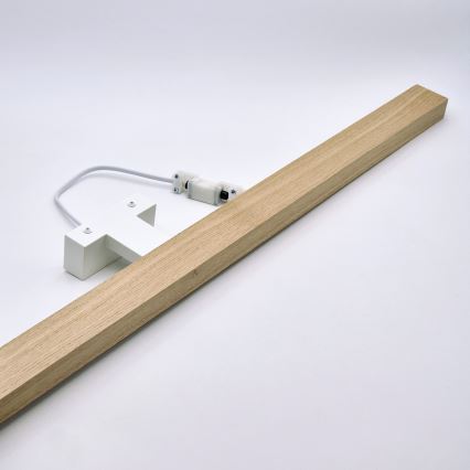 Brilagi - Iluminação de espelho para casa de banho LED WOODY MIRROR LED/15W/230V 90 cm IP44 carvalho/branco