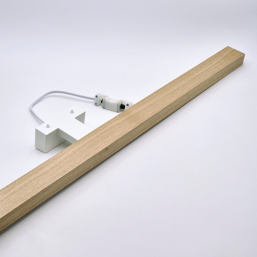 Brilagi - Iluminação de espelho para casa de banho LED WOODY MIRROR LED/15W/230V 90 cm IP44 carvalho/branco