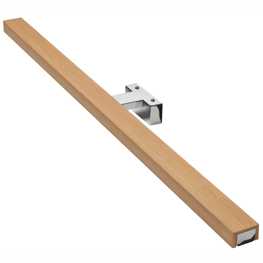 Brilagi - Iluminação de espelho para casa de banho LED WOODY MIRROR LED/15W/230V 90 cm IP44 carvalho/cromado brilhante
