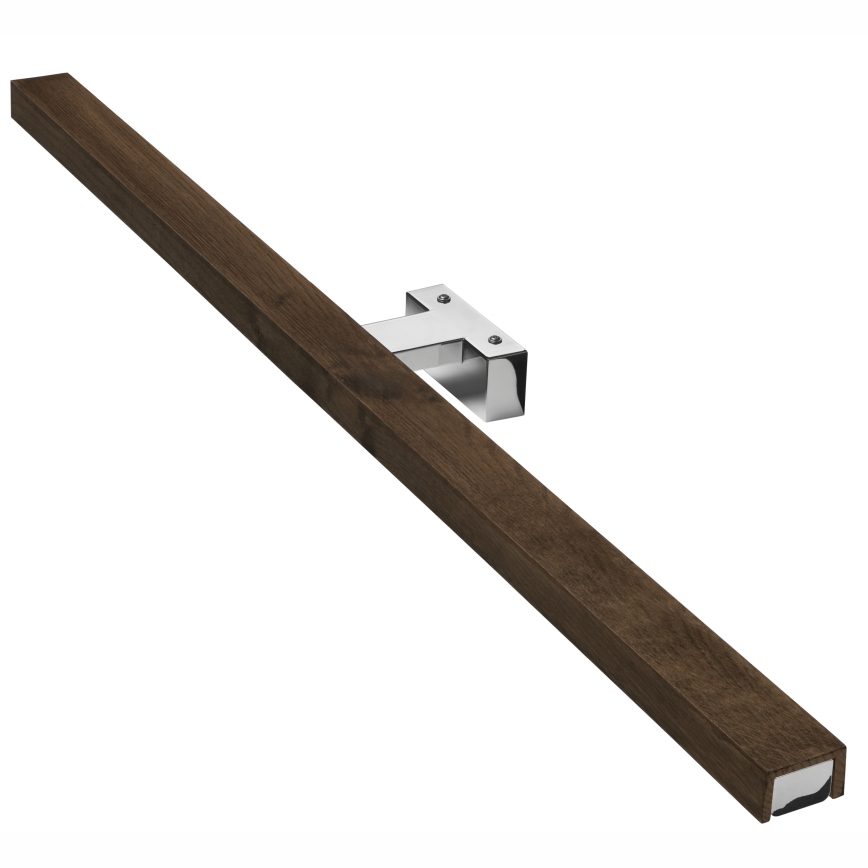 Brilagi - Iluminação de espelho para casa de banho LED WOODY MIRROR LED/15W/230V 90 cm IP44 carvalho nogueira/cromado brilhante