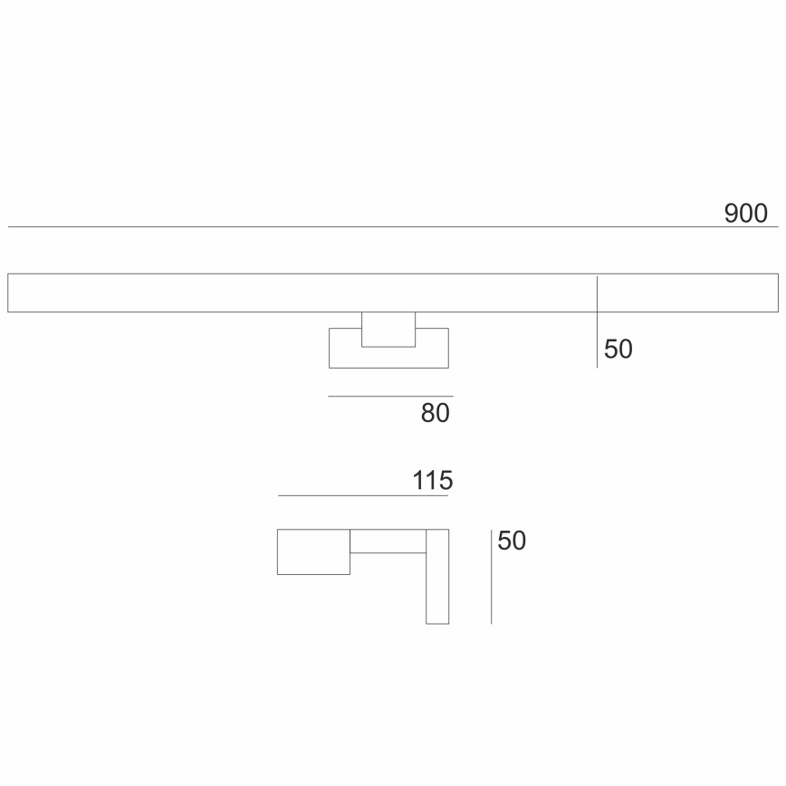 Brilagi - Iluminação de espelho para casa de banho LED WOODY MIRROR LED/15W/230V 90 cm IP44 carvalho nogueira/cromado brilhante