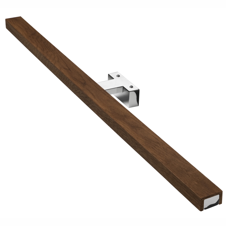 Brilagi - Iluminação de espelho para casa de banho LED WOODY MIRROR LED/15W/230V 90 cm IP44 carvalho cereja/cromado brilhante
