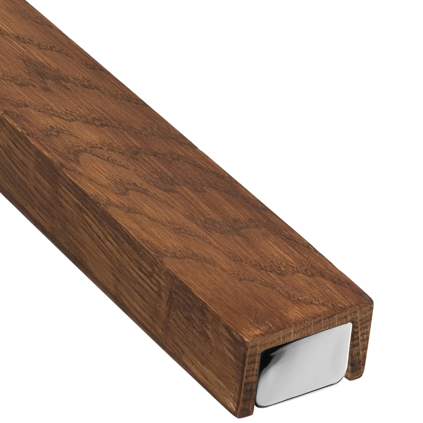Brilagi - Iluminação de espelho para casa de banho LED WOODY MIRROR LED/15W/230V 90 cm IP44 carvalho cereja/cromado brilhante