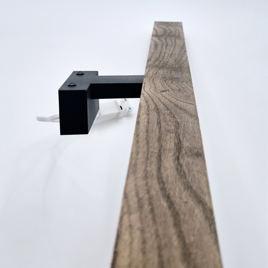 Brilagi - Iluminação de espelho para casa de banho LED WOODY MIRROR LED/15W/230V 90 cm IP44 carvalho nogueira/preto