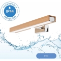 Brilagi - Iluminação de espelho para casa de banho LED WOODY MIRROR LED/8W/230V 40 cm IP44 carvalho/cromado brilhante