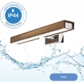 Brilagi - Iluminação de espelho para casa de banho LED WOODY MIRROR LED/8W/230V 40 cm IP44 carvalho nogueira/cromado brilhante