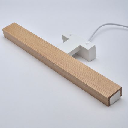 Brilagi - Iluminação de espelho para casa de banho LED WOODY MIRROR LED/8W/230V 40 cm IP44 carvalho/branco