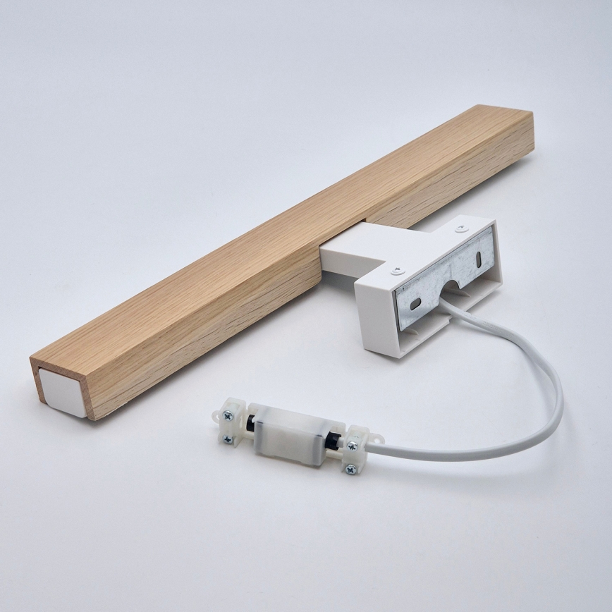 Brilagi - Iluminação de espelho para casa de banho LED WOODY MIRROR LED/8W/230V 40 cm IP44 carvalho/branco