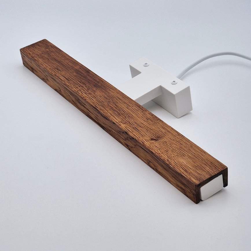 Brilagi - Iluminação de espelho para casa de banho LED WOODY MIRROR LED/8W/230V 40 cm IP44 carvalho cereja/branco