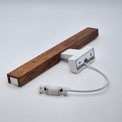 Brilagi - Iluminação de espelho para casa de banho LED WOODY MIRROR LED/8W/230V 40 cm IP44 carvalho cereja/branco
