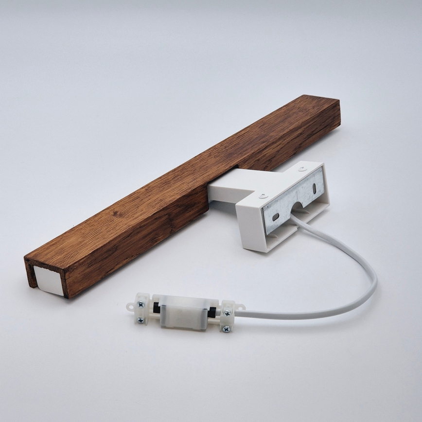 Brilagi - Iluminação de espelho para casa de banho LED WOODY MIRROR LED/8W/230V 40 cm IP44 carvalho cereja/branco