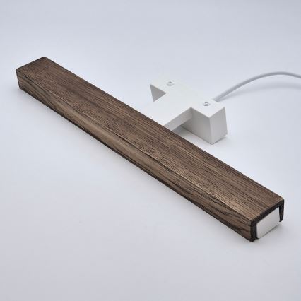 Brilagi - Iluminação de espelho para casa de banho LED WOODY MIRROR LED/8W/230V 40 cm IP44 carvalho nogueira/branco