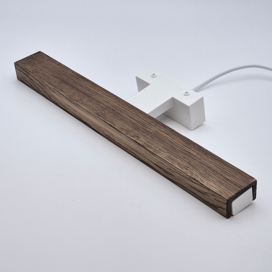 Brilagi - Iluminação de espelho para casa de banho LED WOODY MIRROR LED/8W/230V 40 cm IP44 carvalho nogueira/branco
