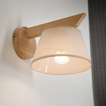 Brilagi - Iluminação de parede ANTHONY 1xE14/40W/230V carvalho/bege