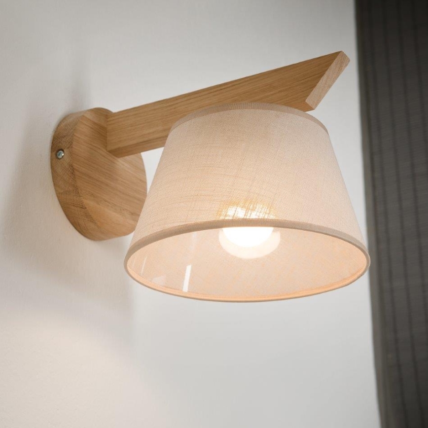 Brilagi - Iluminação de parede ANTHONY 1xE14/40W/230V carvalho/bege