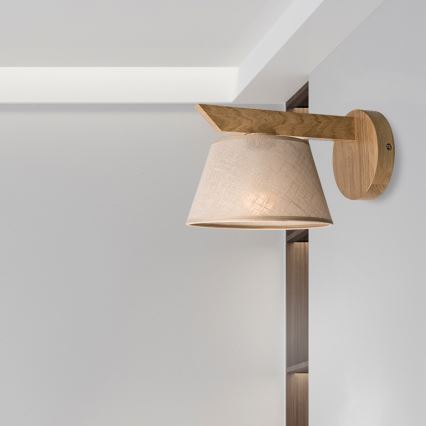 Brilagi - Iluminação de parede ANTHONY 1xE14/40W/230V carvalho/bege
