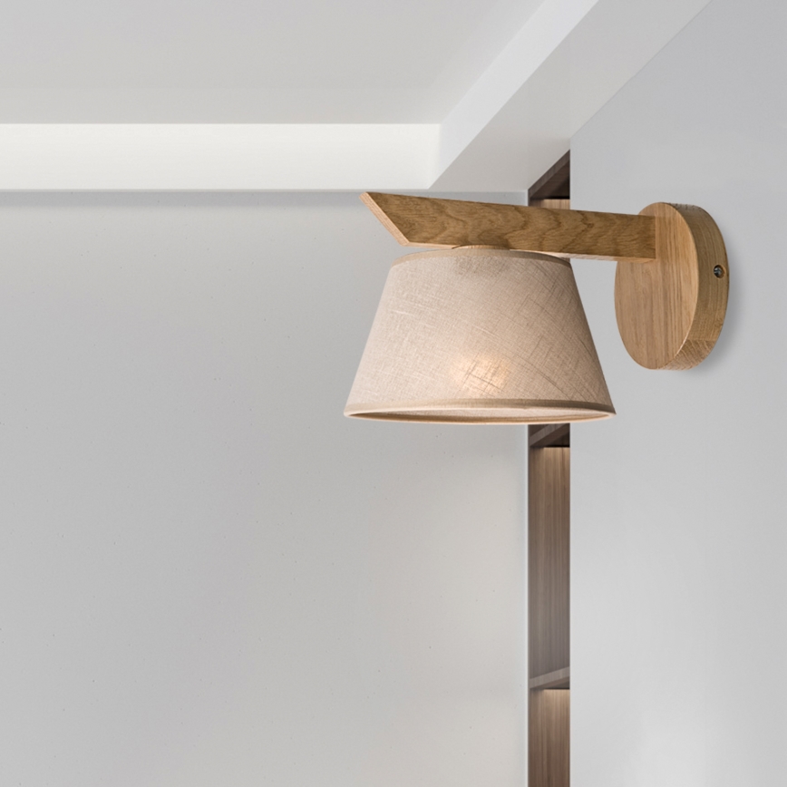 Brilagi - Iluminação de parede ANTHONY 1xE14/40W/230V carvalho/bege