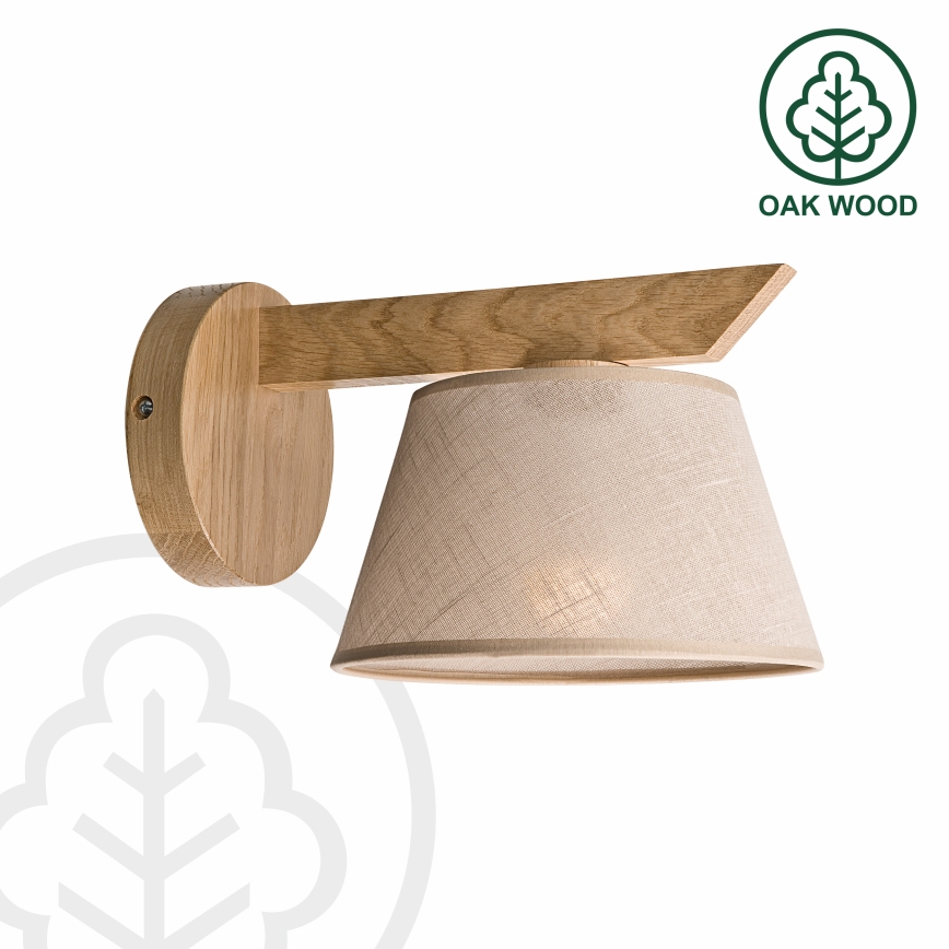 Brilagi - Iluminação de parede ANTHONY 1xE14/40W/230V carvalho/bege