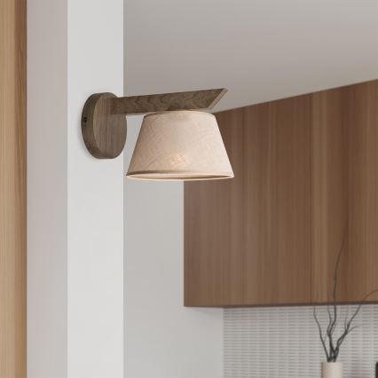 Brilagi - Iluminação de parede ANTHONY 1xE14/40W/230V carvalho/bege