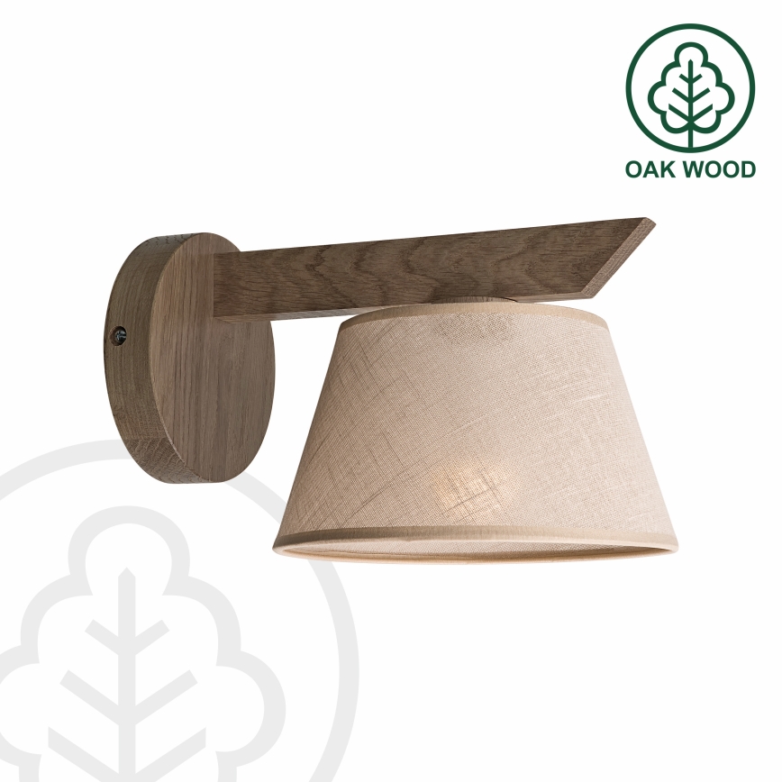 Brilagi - Iluminação de parede ANTHONY 1xE14/40W/230V carvalho/bege