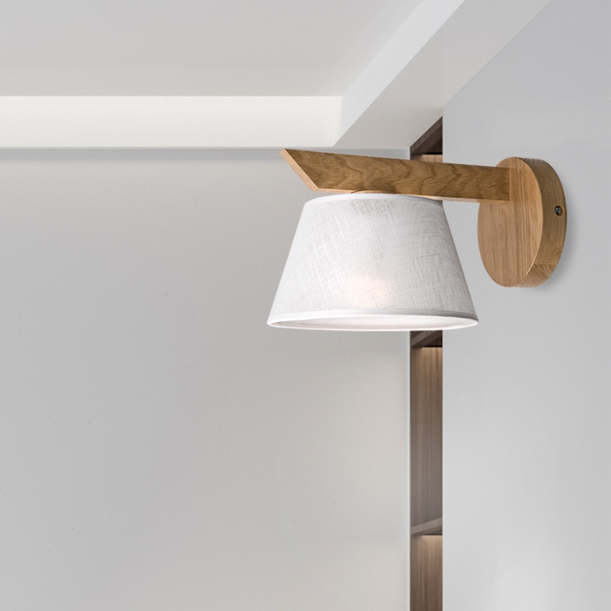 Brilagi - Iluminação de parede ANTHONY 1xE14/40W/230V carvalho/branco