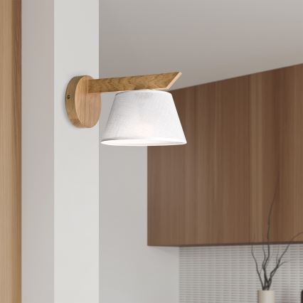 Brilagi - Iluminação de parede ANTHONY 1xE14/40W/230V carvalho/branco