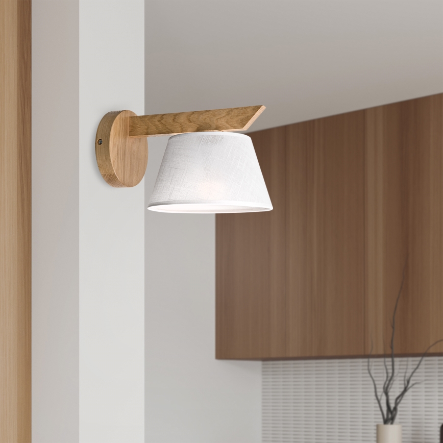 Brilagi - Iluminação de parede ANTHONY 1xE14/40W/230V carvalho/branco